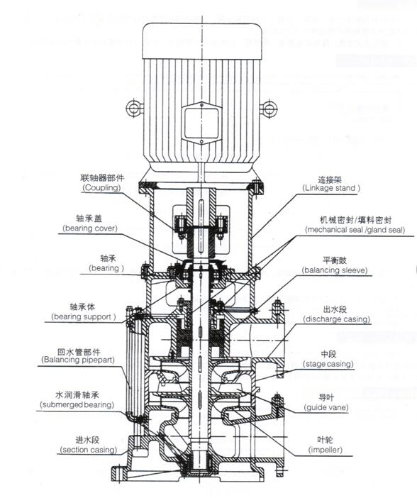 大東海泵業(yè)立式多級泵結(jié)構(gòu)圖