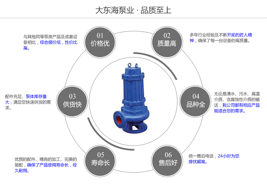 大東海泵業(yè)QW型污水提升泵質量保證圖